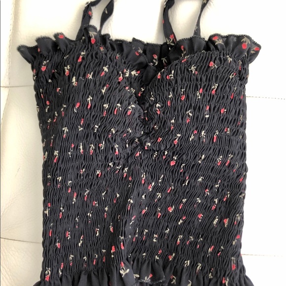 Oak and Fort Cropped Black Floral Cami size S - Picture 1 of 1